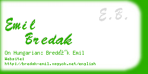 emil bredak business card